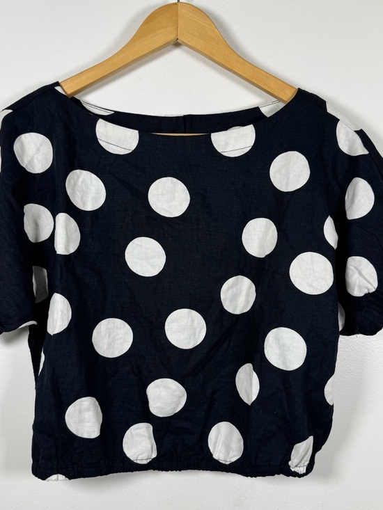 Tabitha Brown Tops - Tabitha Brown X Target Jumbo Polka Dot Linen 1950’s Retro Top Women’s Small NEW